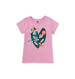 Tea Collection Painted Insects Graphic Tee - Mauve Mist