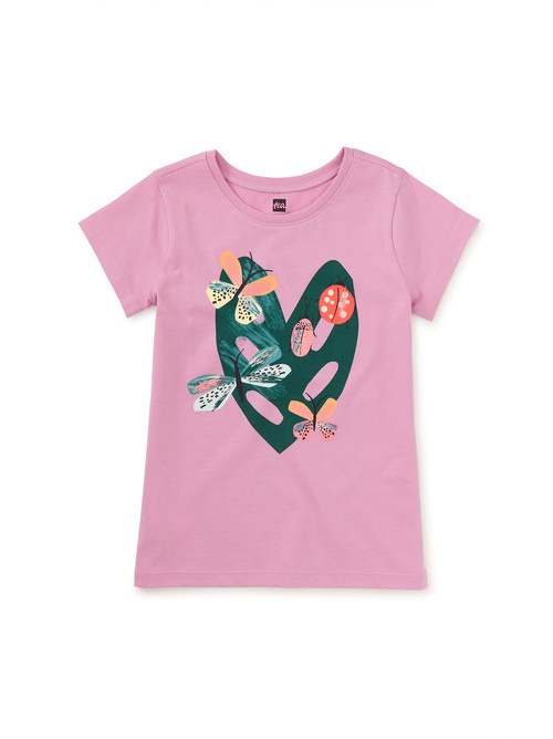 Tea Collection Painted Insects Graphic Tee - Mauve Mist