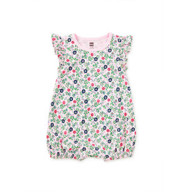 Tea Collection Flutter Baby Romper - Azulejos Floales