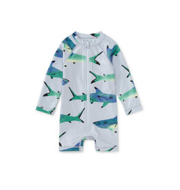 Tea Collection Baby Rashguard Swimsuit - Painted Sharks