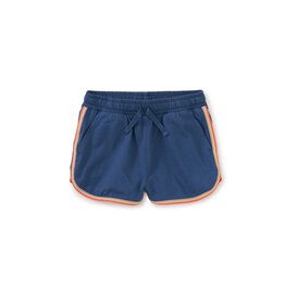 Tea Collection Rainbow Binding Track Shorts - Cobalt