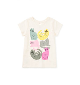 Tea Collection Colorful Cats Graphic Tee