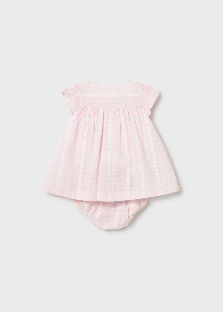 Mayoral Rosa  Baby Dress & Bloomers set