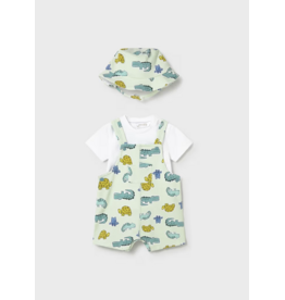 Mayoral Mayoral Dino Overall & Hat Set