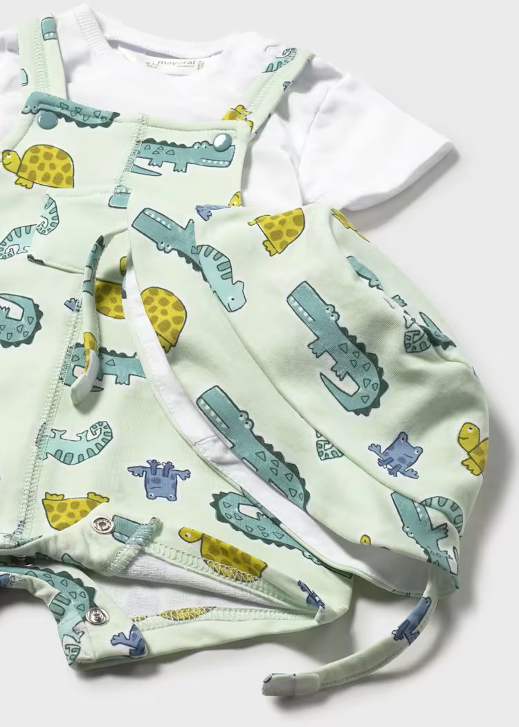 Mayoral Mayoral Dino Overall & Hat Set