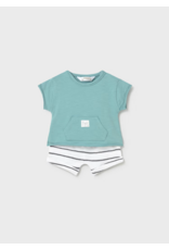 Mayoral Mayoral Baby Bunny Cozy Pocket Tee & Shortie Set