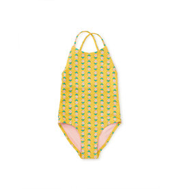 Tea Collection Cross Back One Piece Swimsuit - Vintage Floral Tile