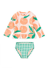 Tea Collection Valencia Orange Rash Guard Swim Set