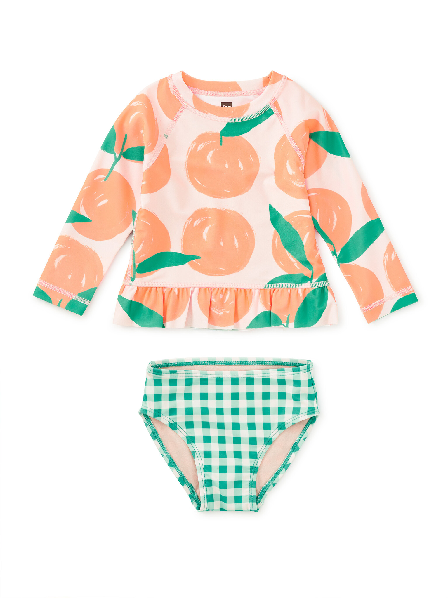 Tea Collection Valencia Orange Rash Guard Swim Set
