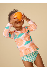 Tea Collection Valencia Orange Rash Guard Baby Swim Set