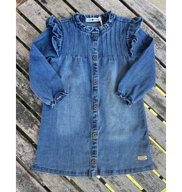 Babyface Sarah Ruffle Shoulder Denim Dress