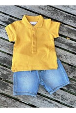 Mayoral Mayoral  Yellow Polo & Jean Shortie Set