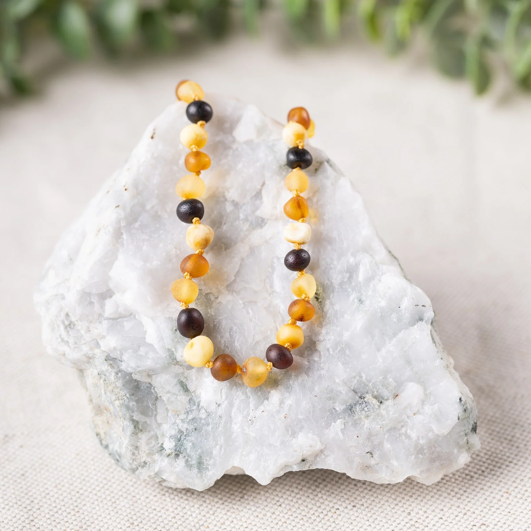 R.B. Amber R.B. Amber Teething Necklace - Raw Multi Baltic Amber