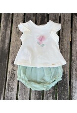 Mayoral Mayoral Flower Top & Bloomer Set