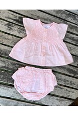 Mayoral Mayoral Rosa Cotton Shirt & Ruffle Bloomer Set