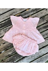 Mayoral Mayoral Rosa Cotton Shirt & Ruffle Bloomer Set