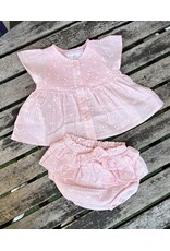 Mayoral Mayoral Rosa Cotton Shirt & Ruffle Bloomer Set