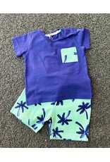 Emc Dizzy Palms Contrast Tee and Short Set