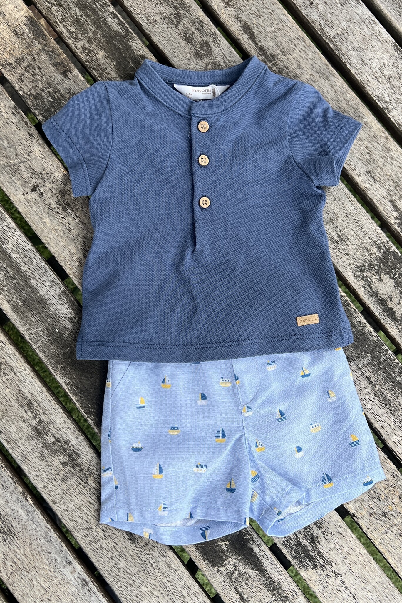Mayoral Mayoral Sail Away Polo & Shortie Set