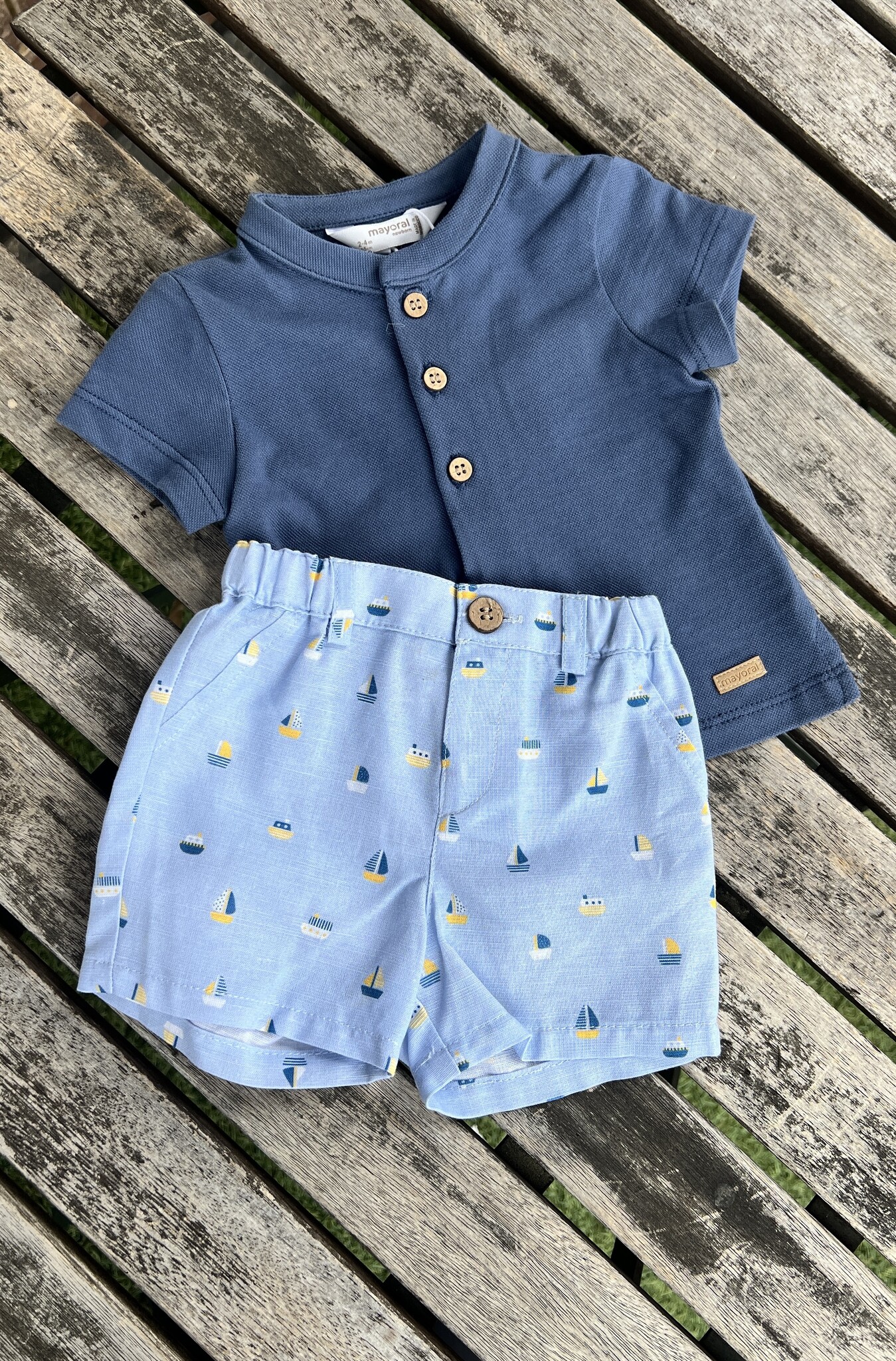 Mayoral Mayoral Sail Away Polo & Shortie Set