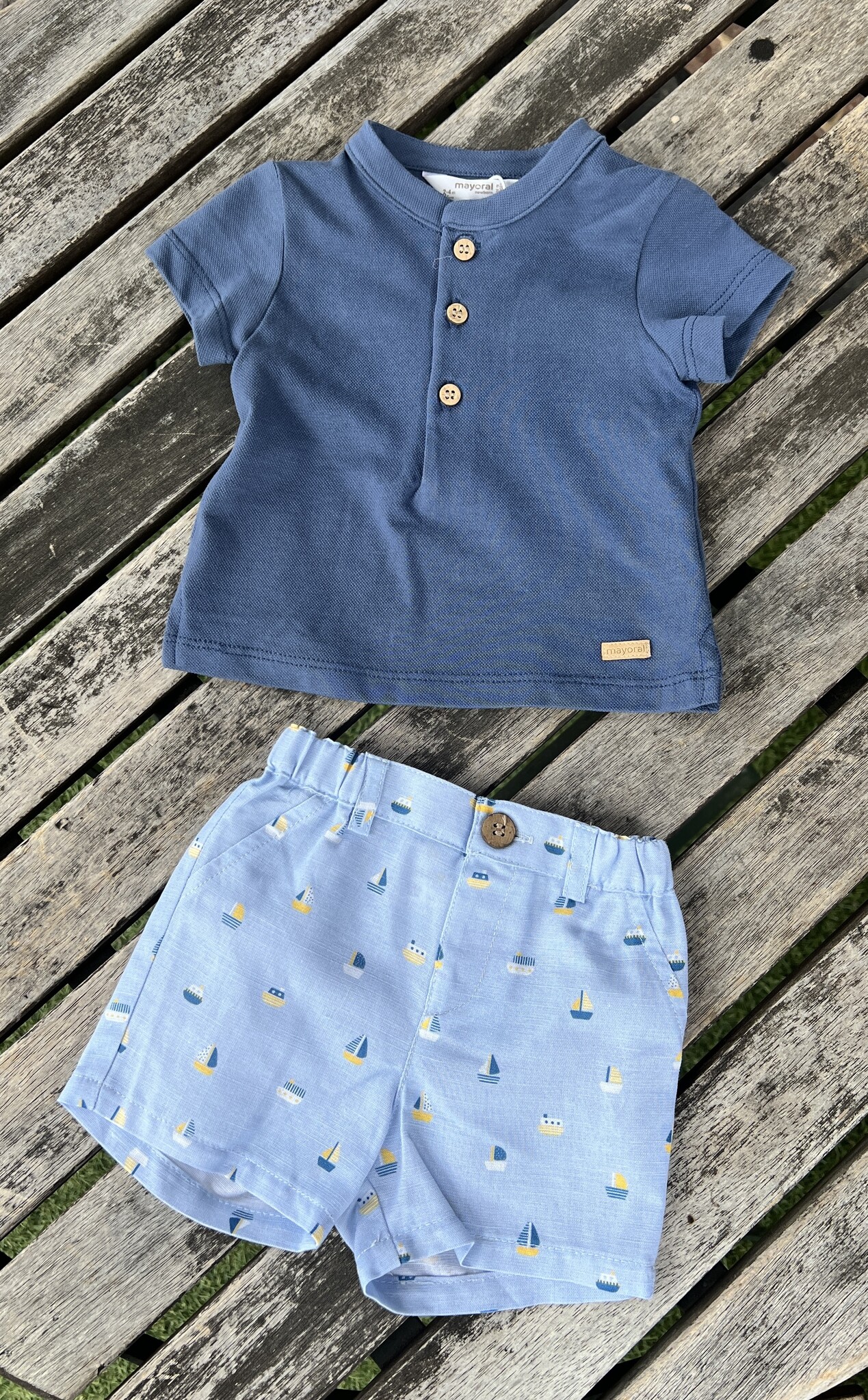 Mayoral Mayoral Sail Away Polo & Shortie Set