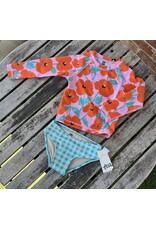 Tea Collection Poppy Poppies Rash Guard Swim Set