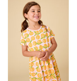 Tea Collection Short Sleeve Ballet Dress - Valencia Orange