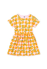 Tea Collection Short Sleeve Ballet Dress - Valencia Orange