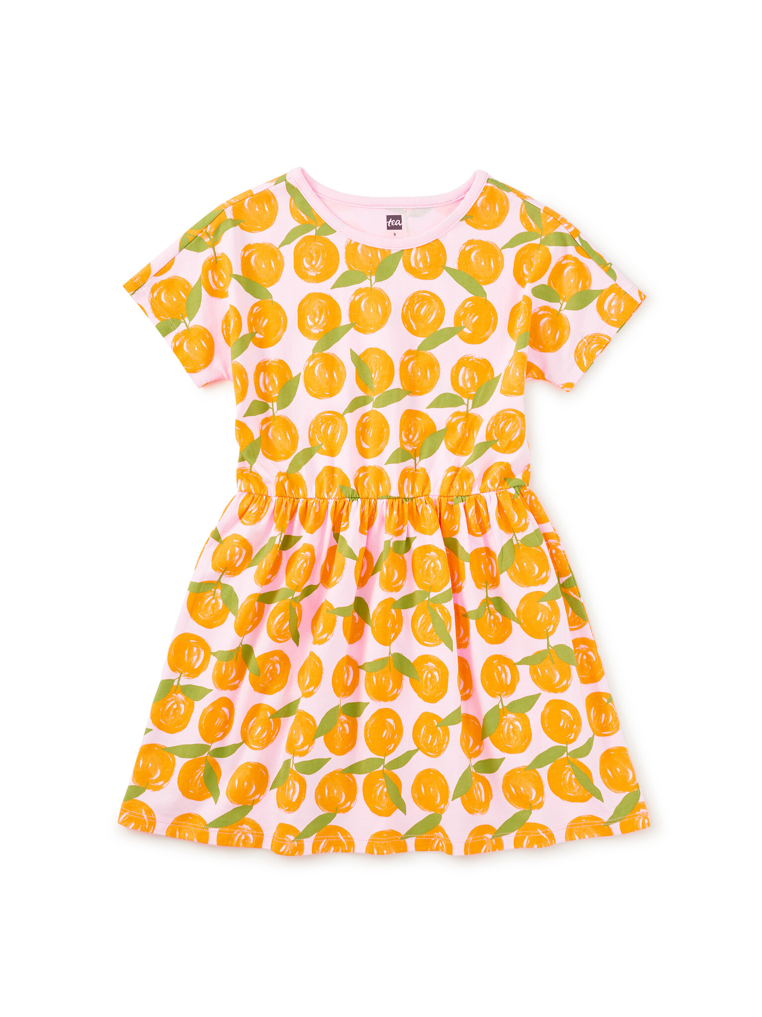 Tea Collection Short Sleeve Ballet Dress - Valencia Orange