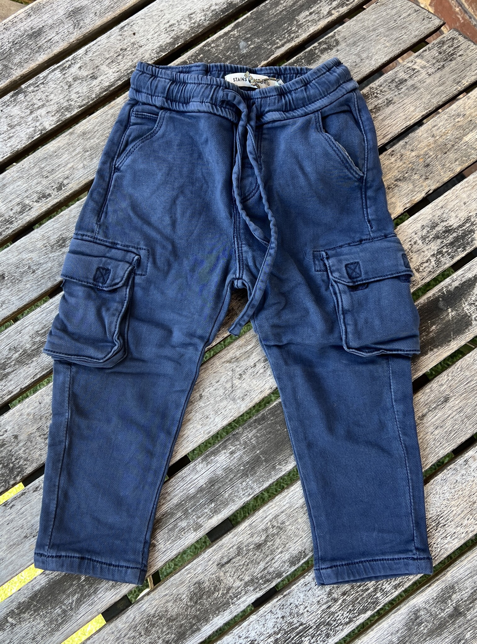 Babyface Drawstring Cargo Pant - Navy
