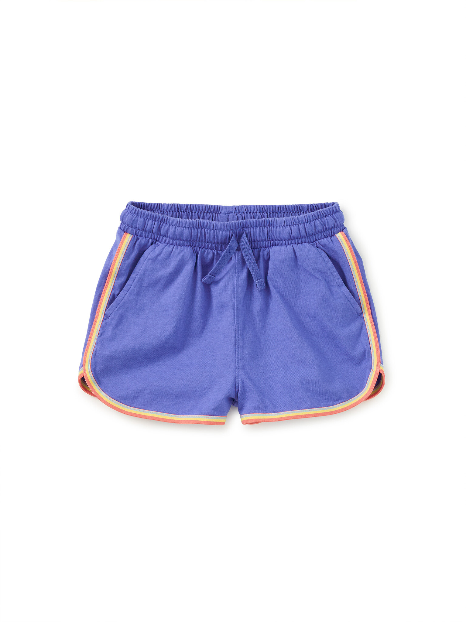 Tea Collection Rainbow Binding Track Shorts - Morning Glory