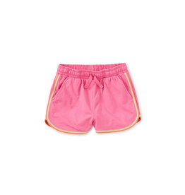 Tea Collection Rainbow Binding Track Shorts - Sweet Pea