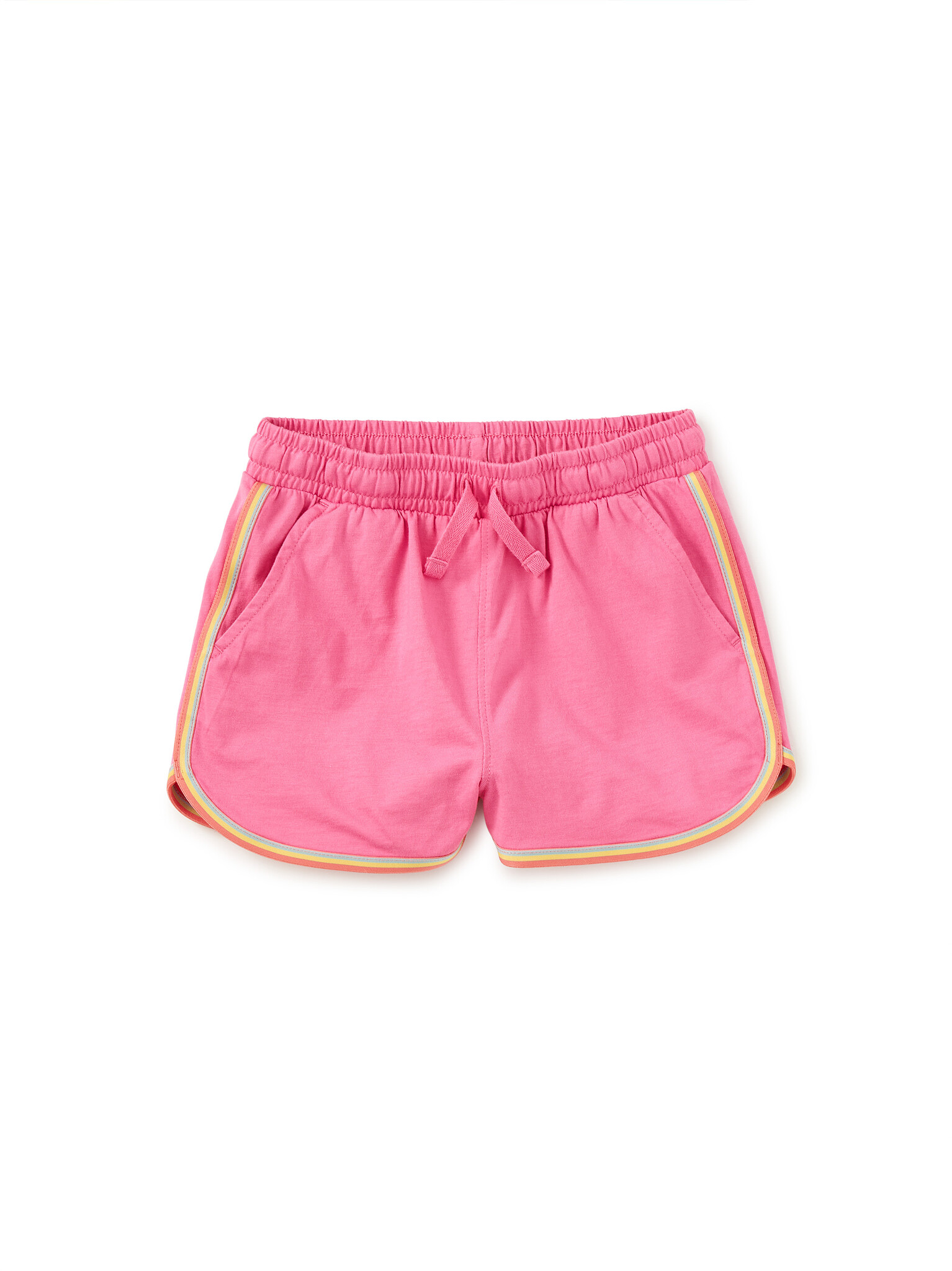 Tea Collection Rainbow Binding Track Shorts - Sweet Pea