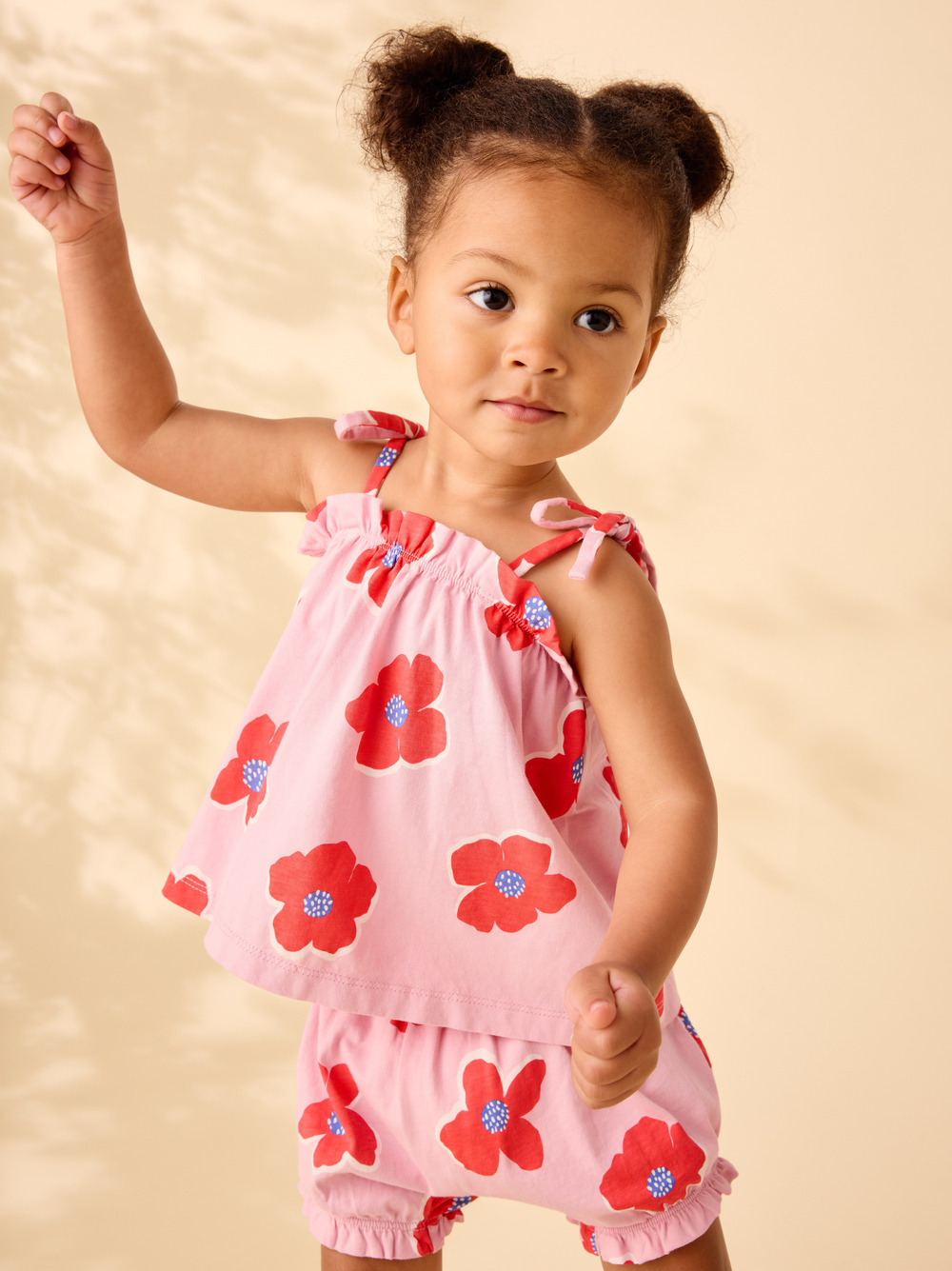 Tea Collection Rock Floral Tie Shoulder Baby Set