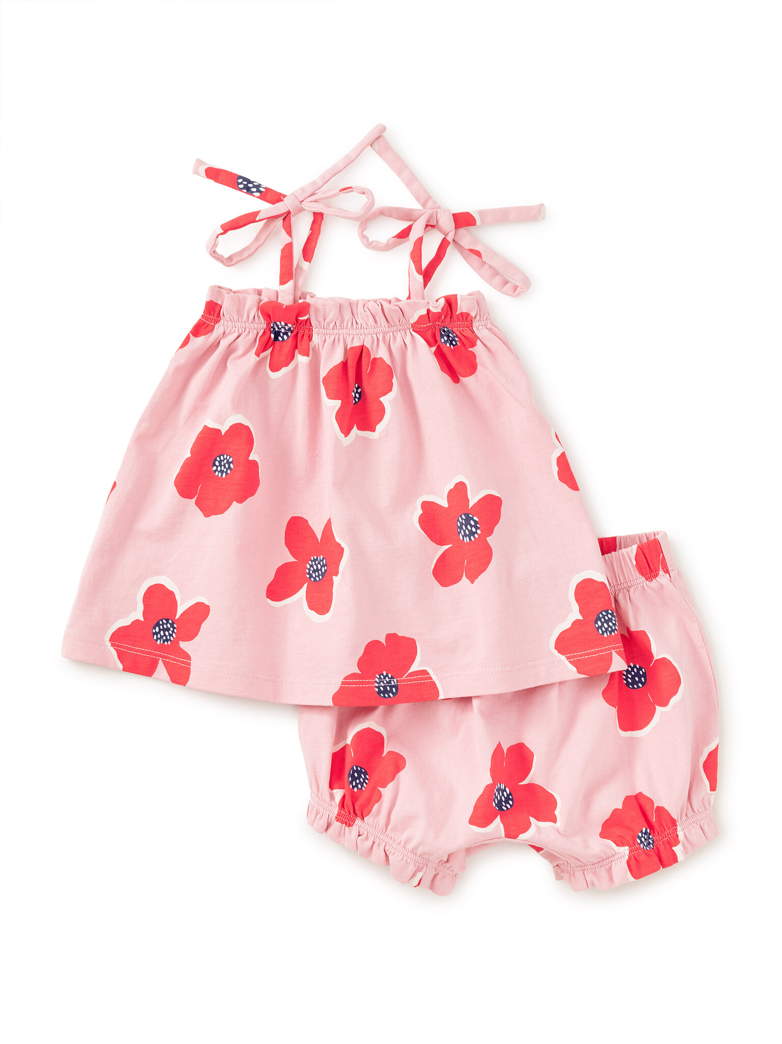 Tea Collection Rock Floral Tie Shoulder Baby Set