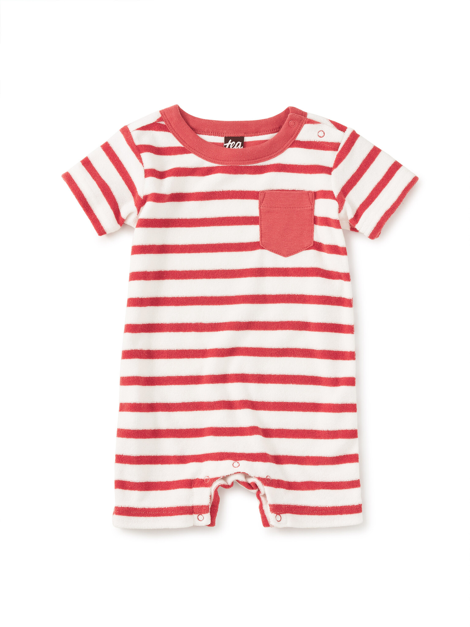 Tea Collection Pomme Pocket Shortie Baby Romper