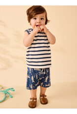 Tea Collection Naval Blue Tank & Shorties Baby Set
