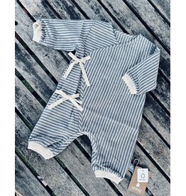 Snug Organic Cotton Kimono Coverall - Cornflower Stripe