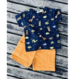 E.M.C. Jungle Friends Character Tee & Printed Short Set