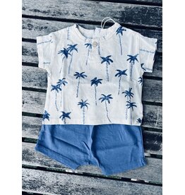 Play Up Laguna Palms Organic Cotton Tee & Shortie Set