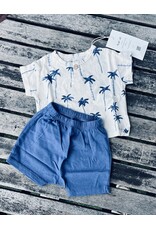 Play Up Laguna Palms Organic Cotton Tee & Shortie Set