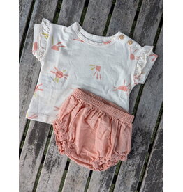 Play Up Sunny Side Organic Cotton Tee & Bloomer Set