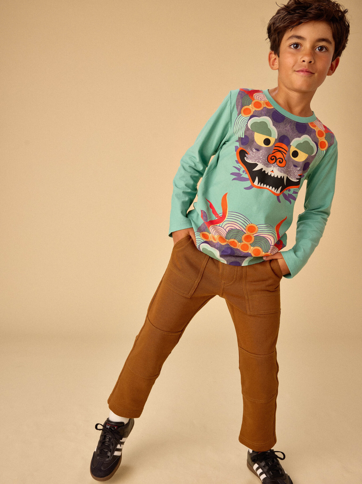 Tea Collection French Terry Playwear Pant - Acorn