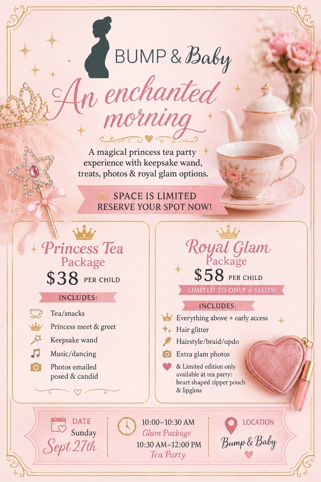 V.F.Y. CREATIONS Princess Tea Party Royal Glam Package