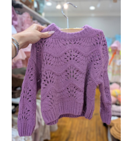 Babyface Breanna Pointelle Cardigan - Lilac