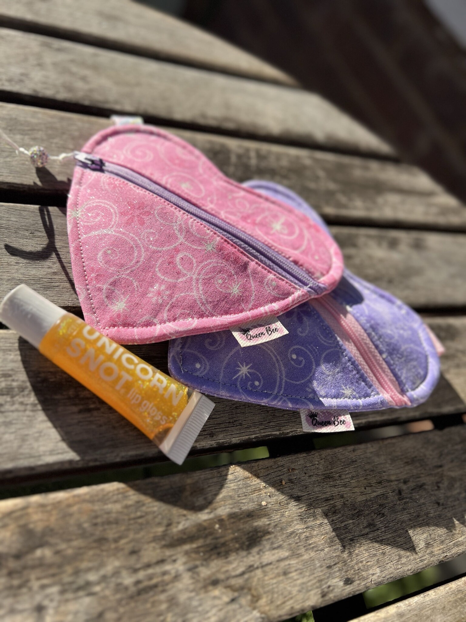 Queen Bee Creations Princess Party ADD ON HEART POUCH