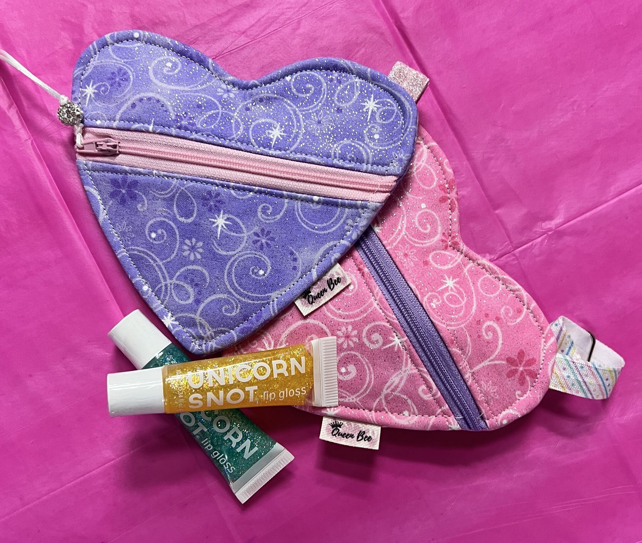 Queen Bee Creations Princess Party ADD ON HEART POUCH