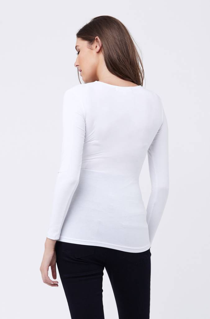 Ripe Maternity Embrace Long Sleeve Top - White