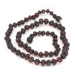 Momma Goose Momma Goose Teething Necklace Baroque dark Cherry m