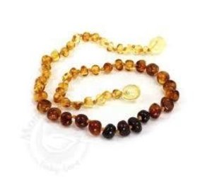 Momma goose amber store teething necklace